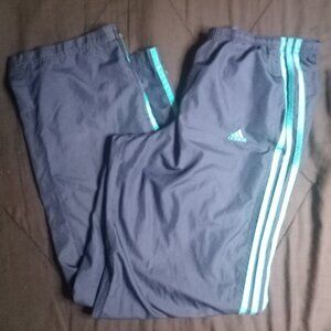 Vintage Adidas 3 Stripe Mesh Lined Wind Pants Joggers Trainers